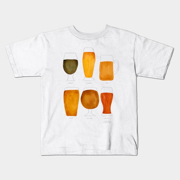 Beer Kids T-Shirt by CatCoq